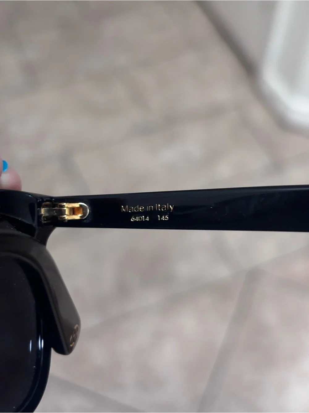 Louis Vuitton Black Sunglasses with Gold Fleur Accent